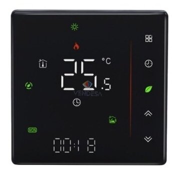 Patalpos termostatas TW juodas
