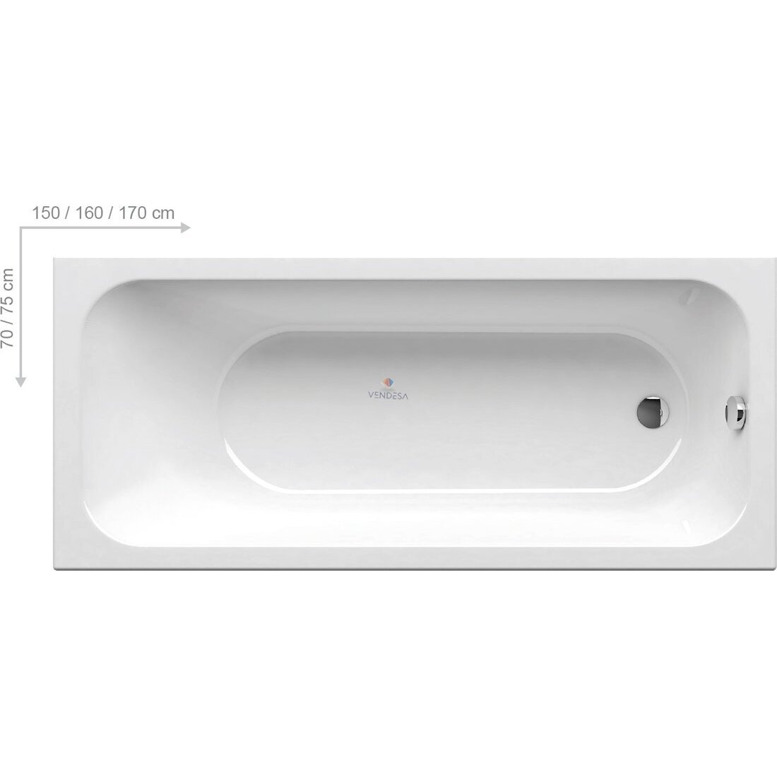 Akrilinė vonia Chrome Slim 2 Akrilinė vonia Chrome Slim 2