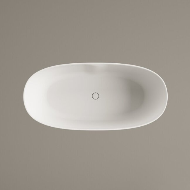 Akmens masės vonia PAA Perla 1600x750 mm, balta blizgi 3 Akmens masės vonia PAA Perla 1600x750 mm, balta blizgi 3