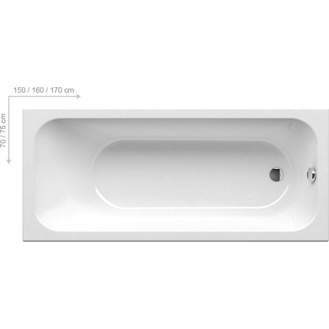 Akrilinė vonia Chrome Slim 2 Akrilinė vonia Chrome Slim 2