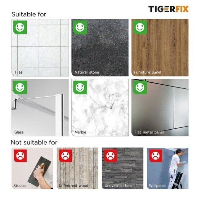 Aksesuarų tvirtinimo klijai TigerFix 2 3 Aksesuarų tvirtinimo klijai TigerFix 2 3