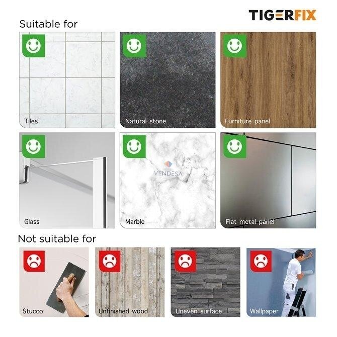 Aksesuarų tvirtinimo klijai TigerFix 2 3
