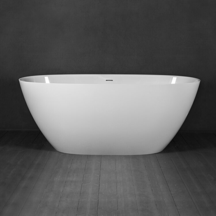 Akmens masės vonia PAA Perla 1600x750 mm, balta blizgi 1