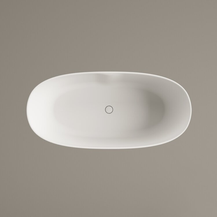 Akmens masės vonia PAA Perla 1600x750 mm, balta blizgi 3 Akmens masės vonia PAA Perla 1600x750 mm, balta blizgi 3