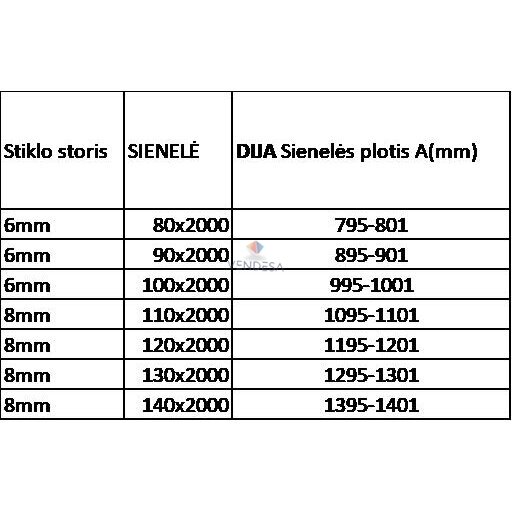 Berėmė dušo sienelė DIJA 3