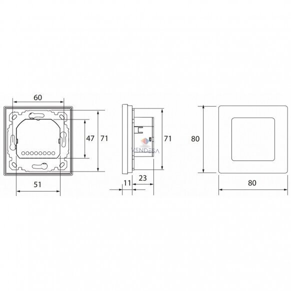 Danfoss Icon2™ 24V laidinis potinkinis patalpos termostatas 088U2125 1