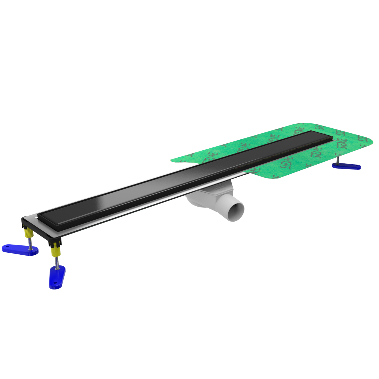 Dušo latakas SIEME TORSION STEEL nerūdijantis plienas, juodas matinis 1 Dušo latakas SIEME TORSION STEEL nerūdijantis plienas, juodas matinis 1