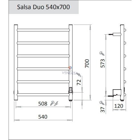 Elektrinis rankšluosčių džiovintuvas Salsa Duo su laikmačiu 1