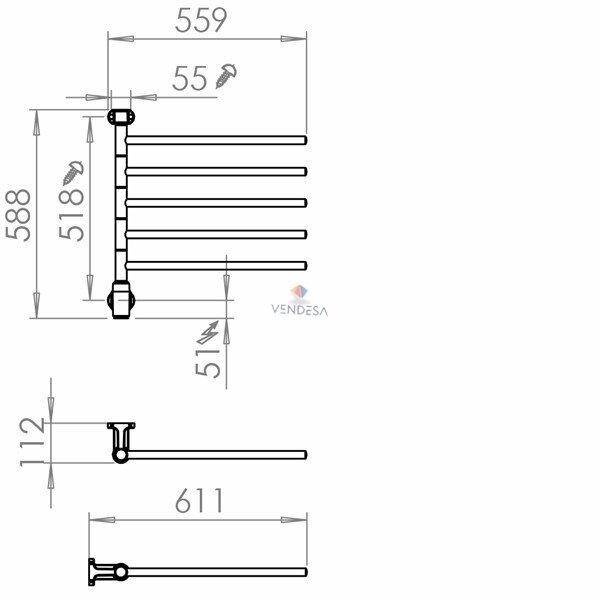 Elektrinis rankšluosčių džiovintuvas FLEX I 5/550 M2 1