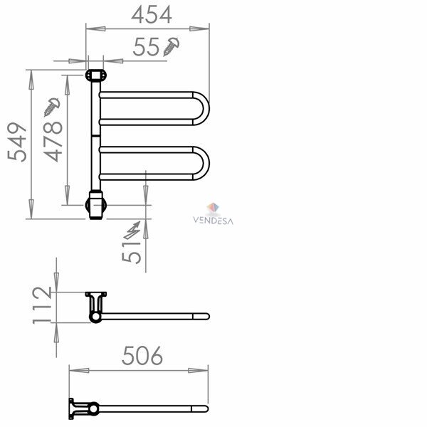 Elektrinis rankšluosčių džiovintuvas FLEX U 2/450 M2 1