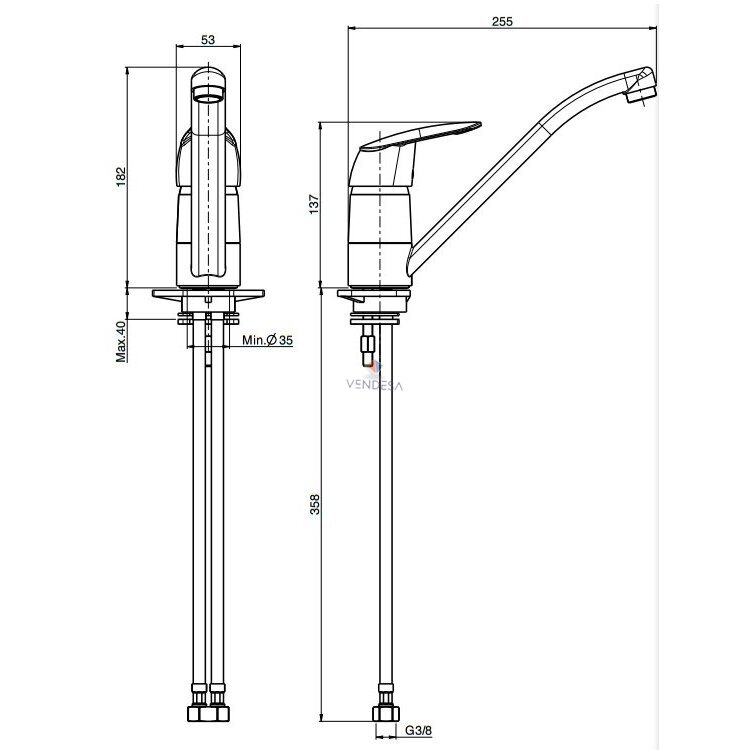 Virtuvinis maišytuvas F3207NCR 1