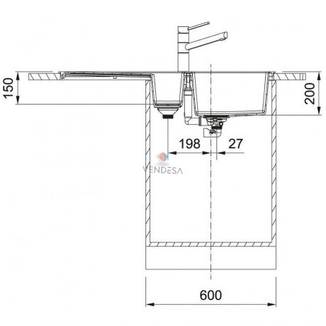 Franke S2D 651 tectonite plautuvė, užkemšamas ventilis 8 Franke S2D 651 tectonite plautuvė, užkemšamas ventilis 8