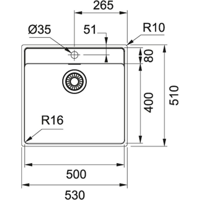 Franke MRX 210-50 TL nerūdijančio plieno plautuvė. 3