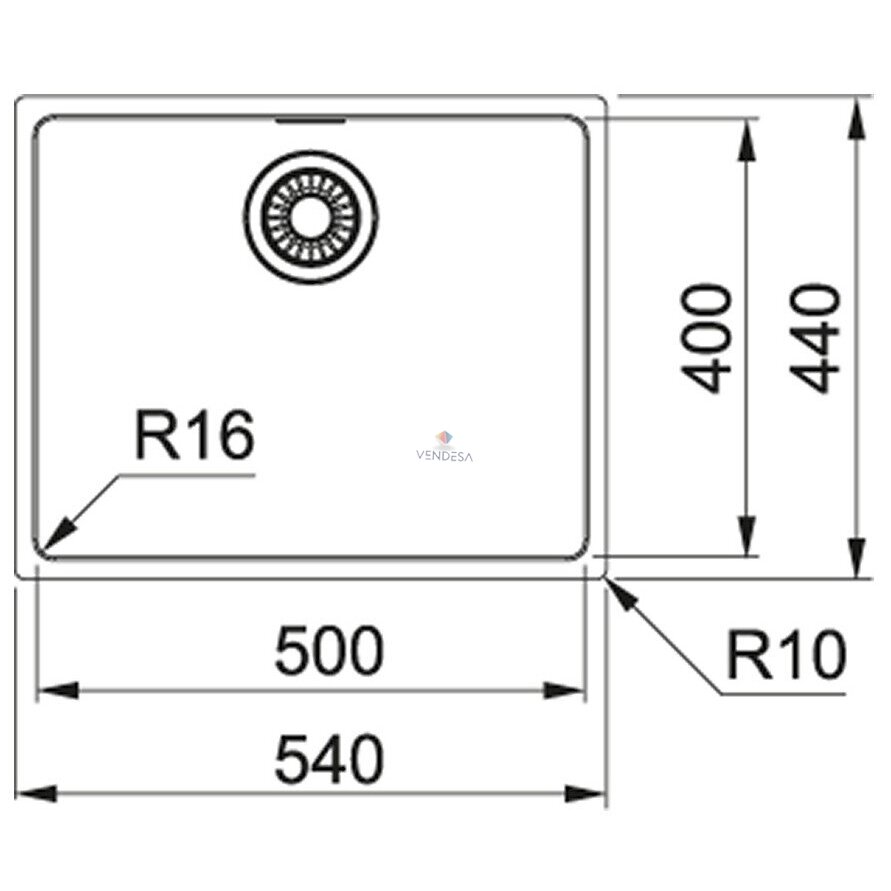 Franke MRX 110-50 nerūdijančio plieno plautuvė. 4