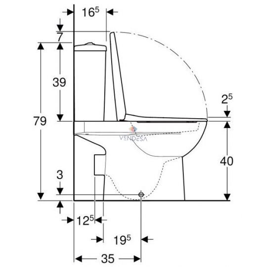 Geberit Selnova pastatomas WC, Rimfree, lėtai nusileidžiantis greito nuėmino dangtis 2 Geberit Selnova pastatomas WC, Rimfree, lėtai nusileidžiantis greito nuėmino dangtis 2