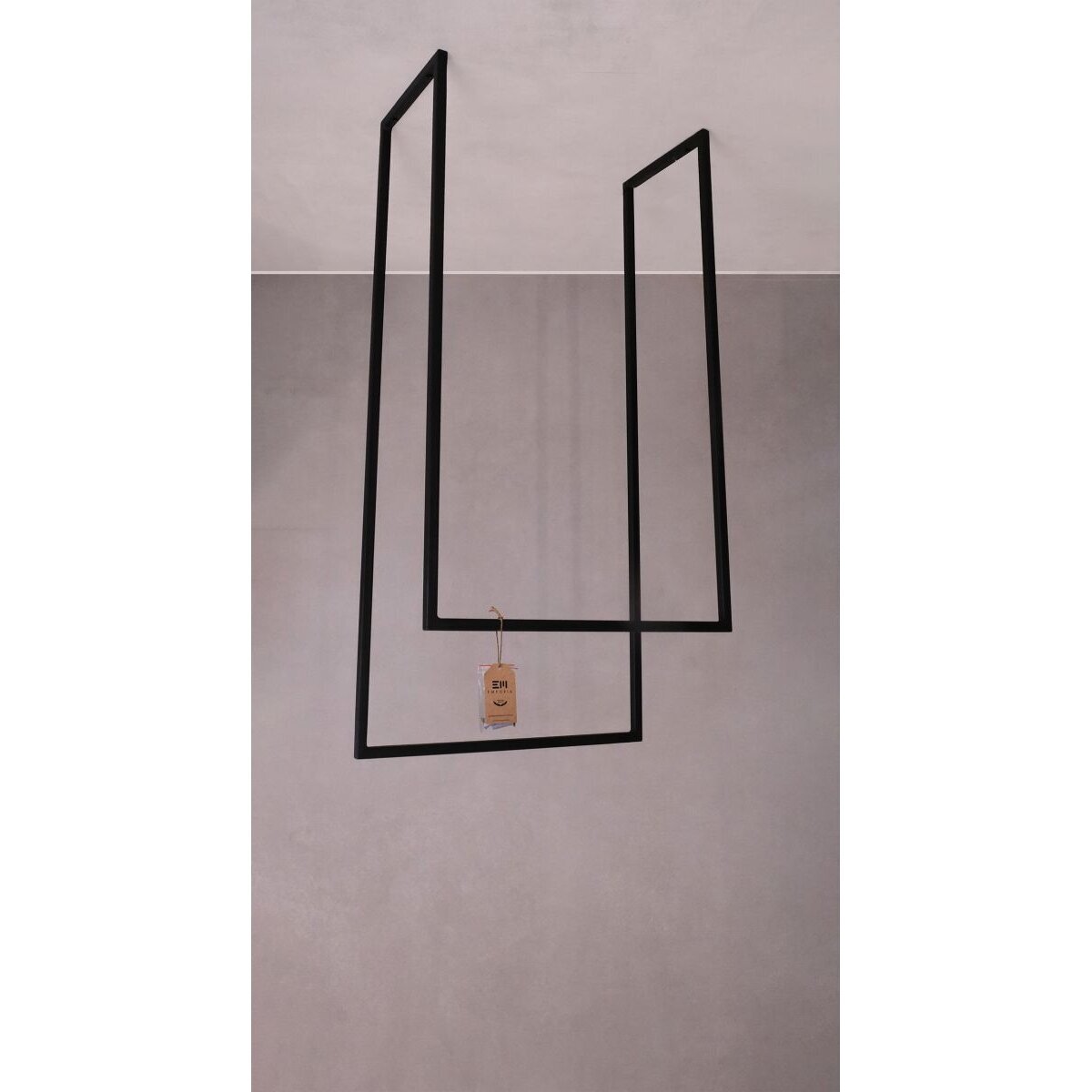 Kabykla-džiovykla rankšluosčiams LOFT 50x98x25cm juoda matinė, tvirtinama prie lubų 1 Kabykla-džiovykla rankšluosčiams LOFT 50x98x25cm juoda matinė, tvirtinama prie lubų 1