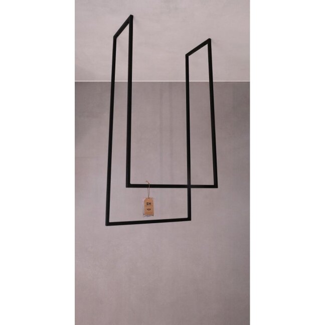 Kabykla-džiovykla rankšluosčiams LOFT 50x98x25cm juoda matinė, tvirtinama prie lubų 1 Kabykla-džiovykla rankšluosčiams LOFT 50x98x25cm juoda matinė, tvirtinama prie lubų 1