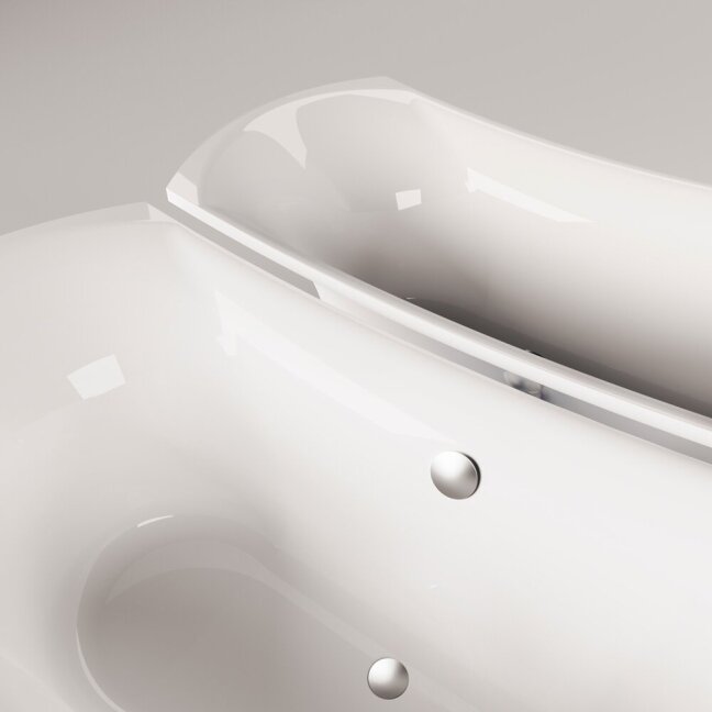 Lieto akmens laisvai pastatoma vonia PAA BEL CANTO 1800 x 850mm, balta blizgi 2