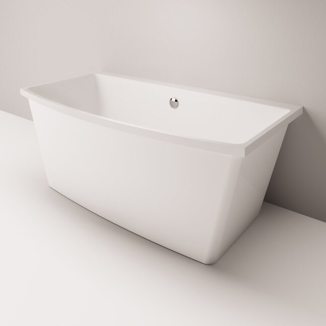 Lieto akmens laisvai pastatoma vonia PAA STEP 1700 x 895mm, balta blizgi 2