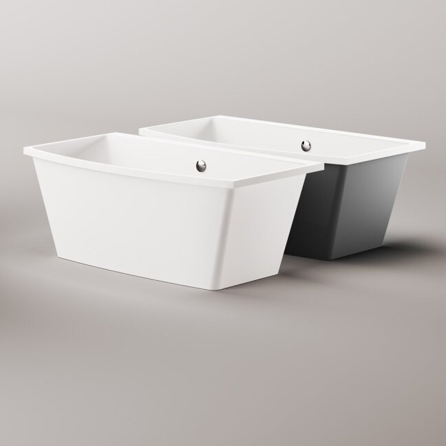Lieto akmens laisvai pastatoma vonia PAA STEP 1700 x 895mm, balta blizgi 3