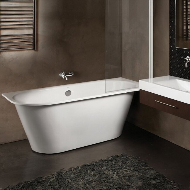 Lieto akmens vonia PAA VARIO XL 1850 x 800mm, balta blizgi
