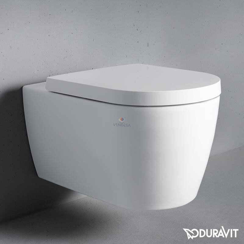 Pakabinamas klozetas Duravit Me by Starck 370x570 su lėtaeigiu dangčiu