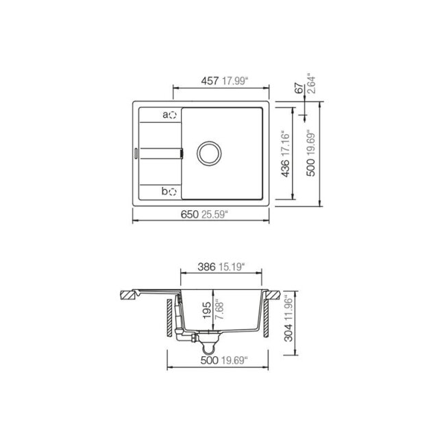 Plautuvė Schock RONDA D-100L 2 Plautuvė Schock RONDA D-100L 2