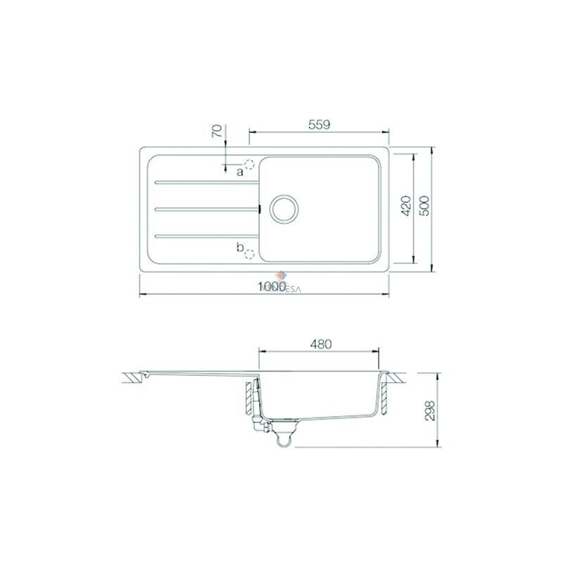 Plautuvė Schock FORMHAUS D-100L 3 Plautuvė Schock FORMHAUS D-100L 3