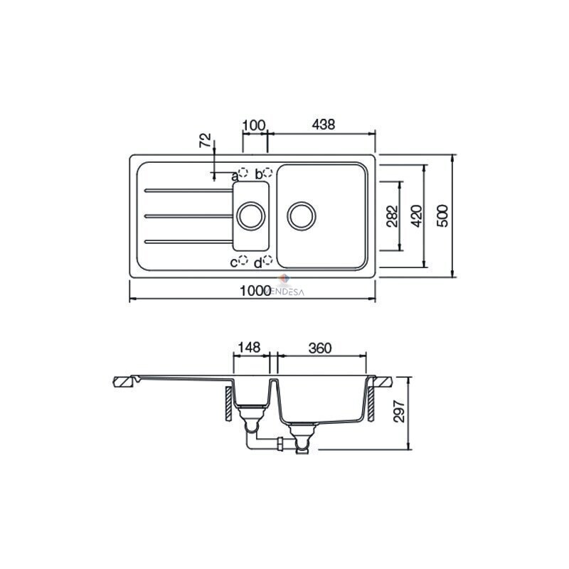 Plautuvė Schock FORMHAUS D-150L 4 Plautuvė Schock FORMHAUS D-150L 4