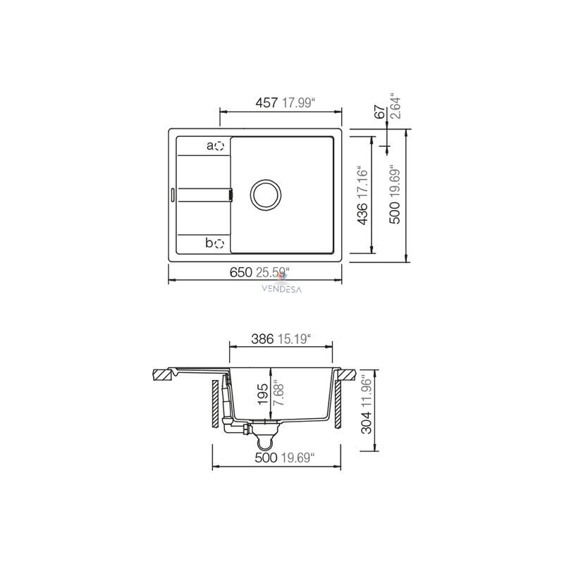 Plautuvė Schock RONDA D-100L 2 Plautuvė Schock RONDA D-100L 2