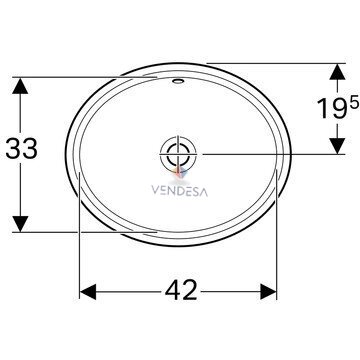 Praustuvas montuojamas iš apačios Geberit VariForm 48 ovalus 3