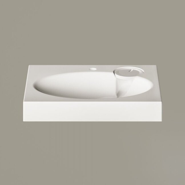 Praustuvas Claro Mini 600 x 500 mm, baltas blizgus 2