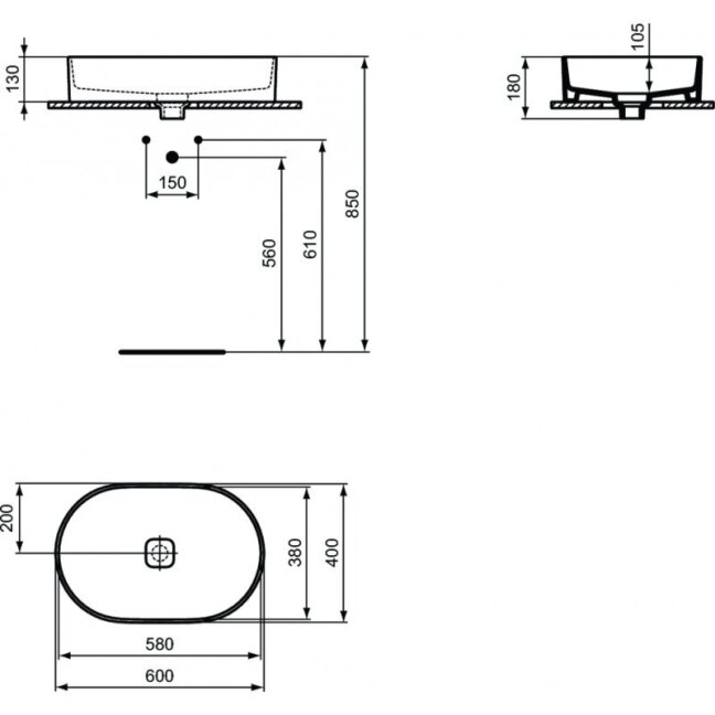 Praustuvas Ideal Standard STRADA II 60 cm 2