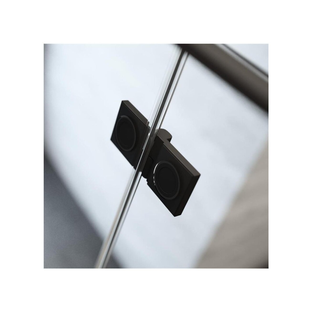 Pusapvalė dušo kabina Essenza Pro Black PDD 2