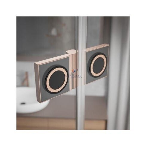 Pusapvalė dušo kabina Essenza Pro Brushed Copper PDD 4 Pusapvalė dušo kabina Essenza Pro Brushed Copper PDD 4