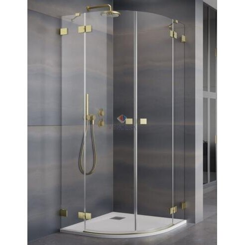 Pusapvalė dušo kabina Essenza Pro Brushed Gold PDD Pusapvalė dušo kabina Essenza Pro Brushed Gold PDD