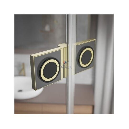 Pusapvalė dušo kabina Essenza Pro Brushed Gold PDD 4 Pusapvalė dušo kabina Essenza Pro Brushed Gold PDD 4