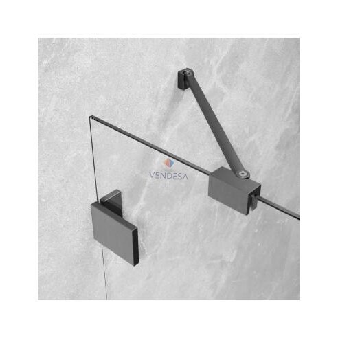 Pusapvalė dušo kabina Essenza Pro Brushed Gun Metal PDD 1 Pusapvalė dušo kabina Essenza Pro Brushed Gun Metal PDD 1