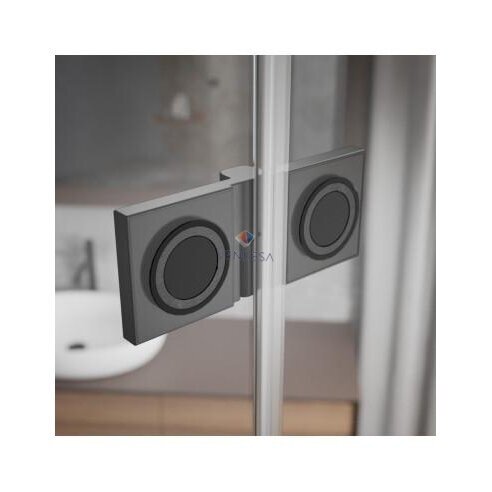 Pusapvalė dušo kabina Essenza Pro Brushed Gun Metal PDD 4 Pusapvalė dušo kabina Essenza Pro Brushed Gun Metal PDD 4