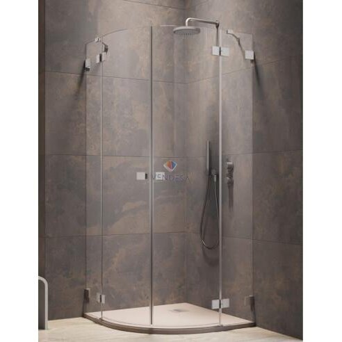 Pusapvalė dušo kabina Essenza Pro Brushed Nickel PDD