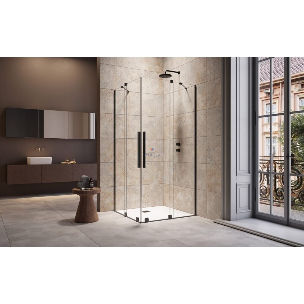 Radaway Furo Black KDD 100 kampinė dušo kabina 1