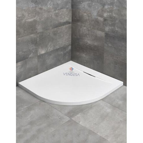 Radaway Giaros A akmens masės baltas pusapvalis dušo padėklas 900x900 mm Radaway Giaros A akmens masės baltas pusapvalis dušo padėklas 900x900 mm