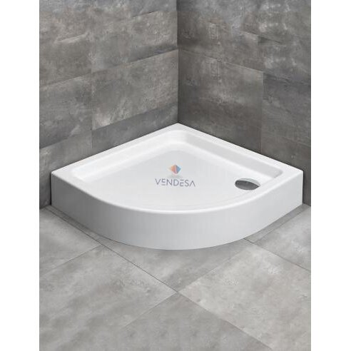 Radaway Laros A Compact baltas pusapvalis dušo padėklas 850 x 850 mm