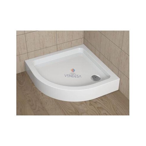 Radaway Laros A Compact baltas pusapvalis dušo padėklas 850 x 850 mm 1