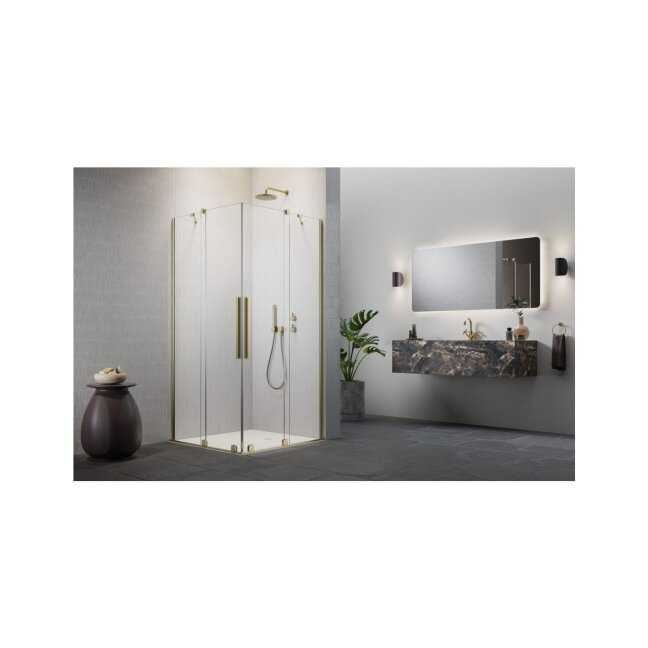 Radaway Furo Brushed Gold KDD kampinė dušo kabina 1