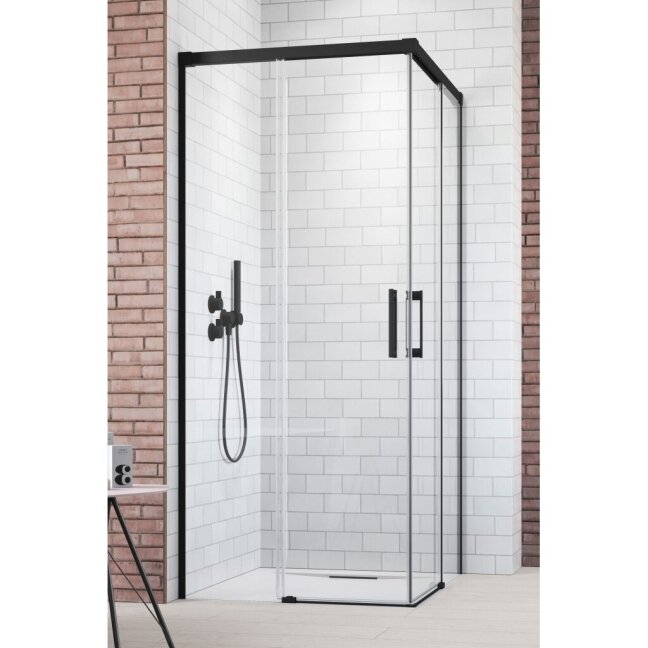 Radaway Idea Black KDD 90 kampinė dušo kabina