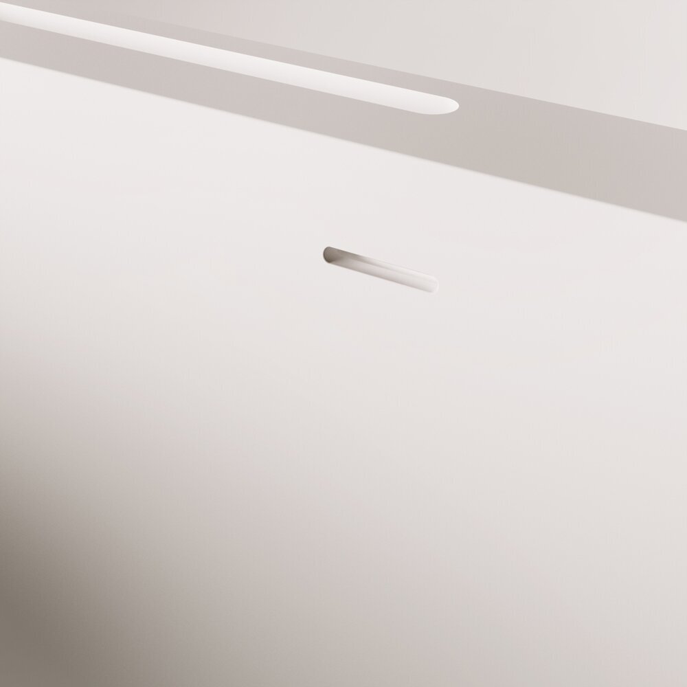 Silkstone laisvai pastatoma vonia PAA DECO RIM 1660 x 810 mm, balta matinė 2