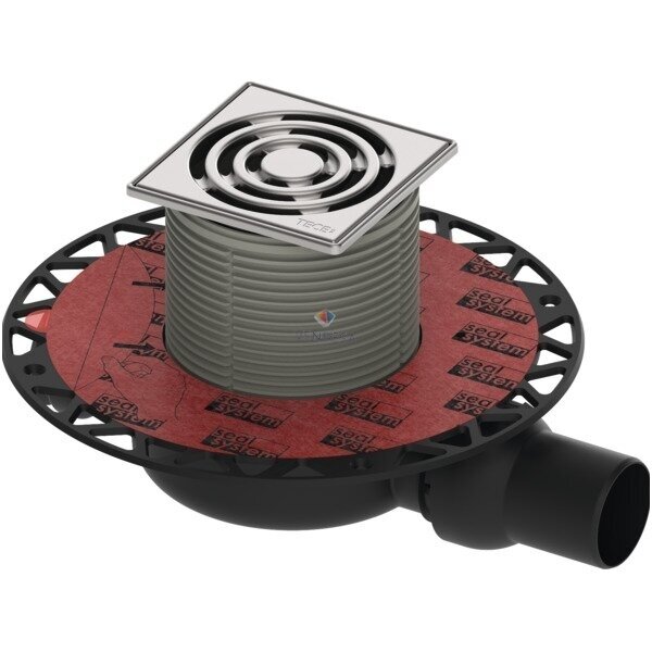 TECEdrainpoint S 112 „sauso“ tipo trapo komplektas, horizontalus, ypač plokščias, su „seal system“ universaliu flanšu TECEdrainpoint S 112 „sauso“ tipo trapo komplektas, horizontalus, ypač plokščias, su „seal system“ universaliu flanšu